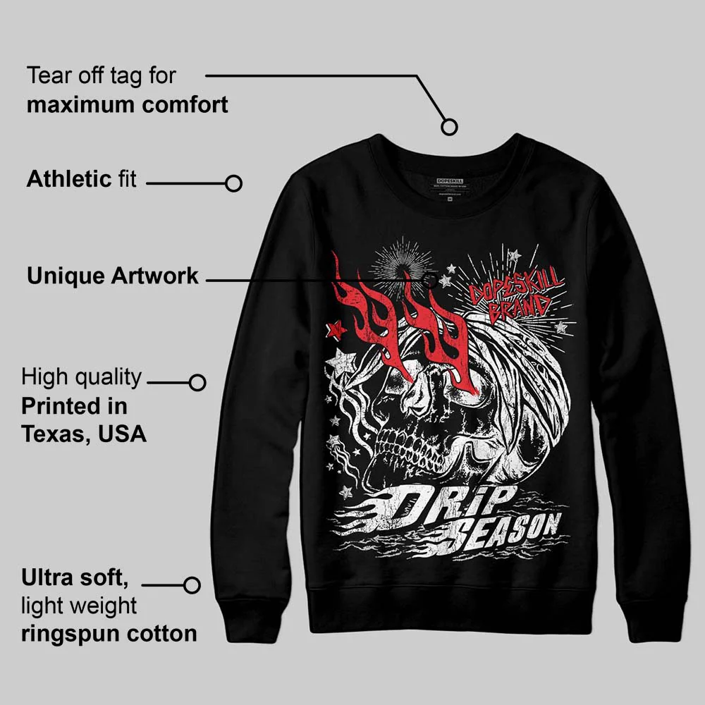 Black and White Collection DopeSkill Sweatshirt Drip Season Graphic - Image 3