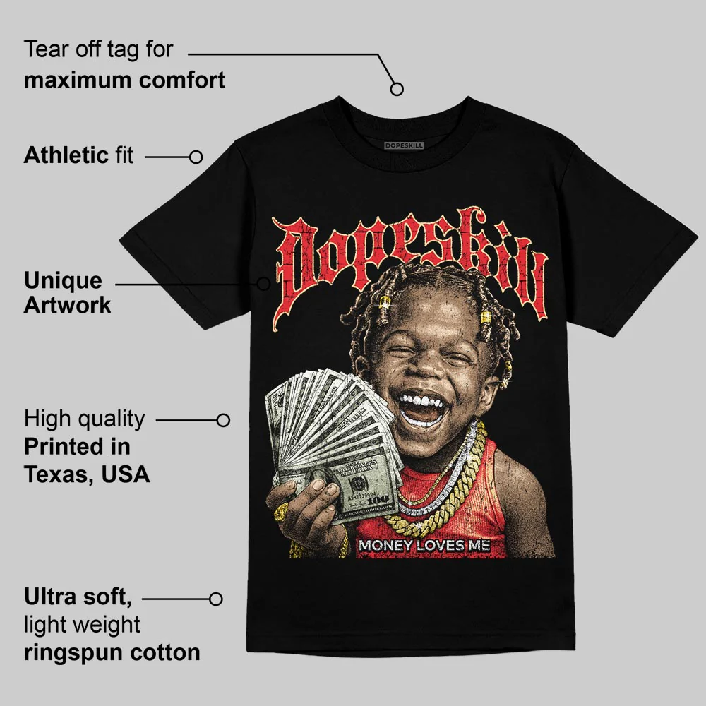 Black/White 'Money Loves Me' DopeSkill Graphic T-Shirt - Image 3