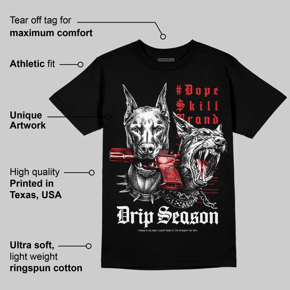 Black/White 'New Drip Season' DopeSkill Graphic T-Shirt - Image 3