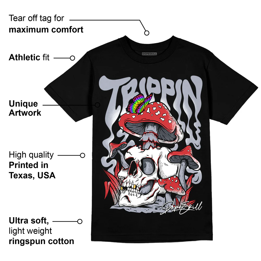 Bred Reimagined 4s DopeSkill T-Shirt Trippin Graphic - Image 3