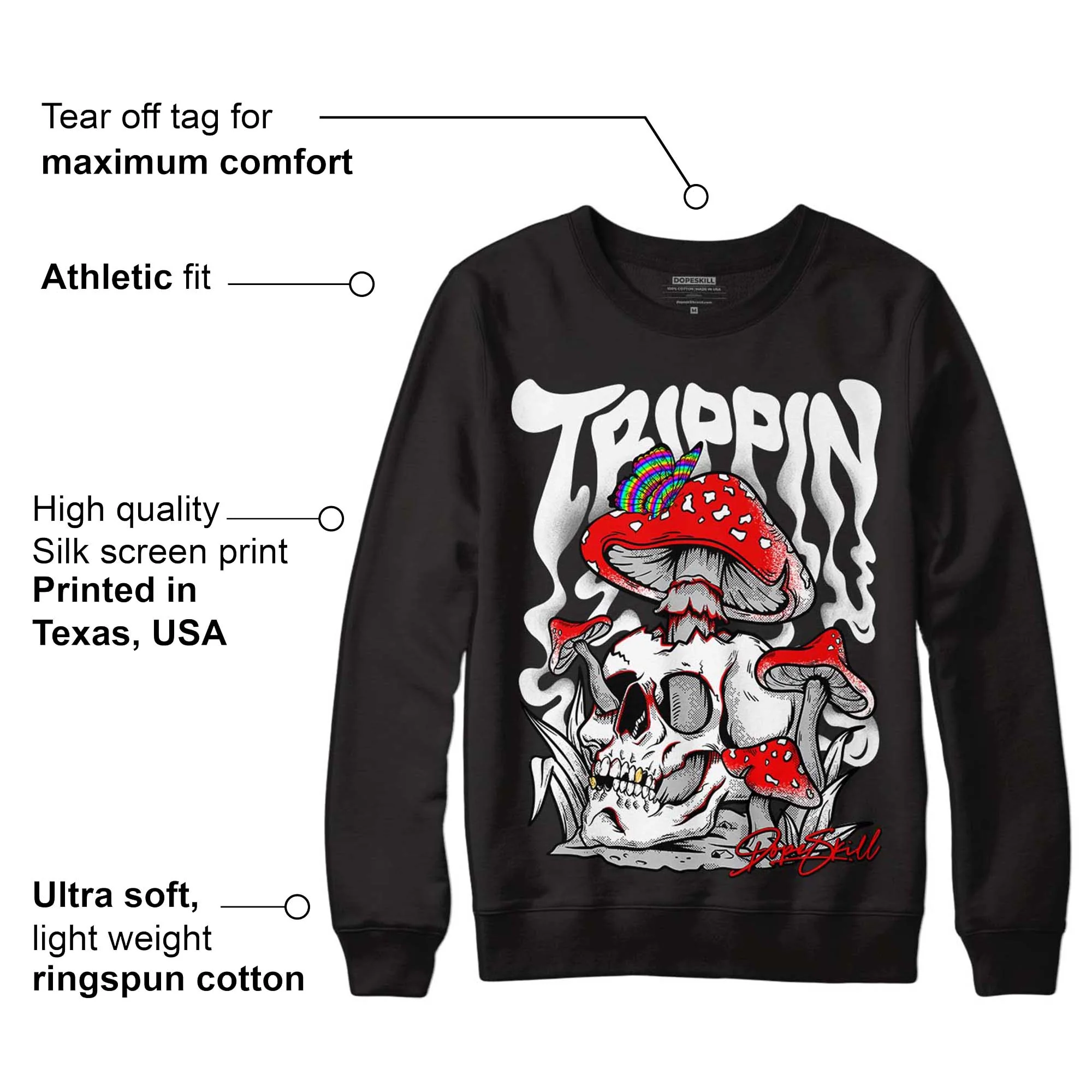 Dunk Low Panda White Black DopeSkill Sweatshirt Trippin Graphic - Image 3