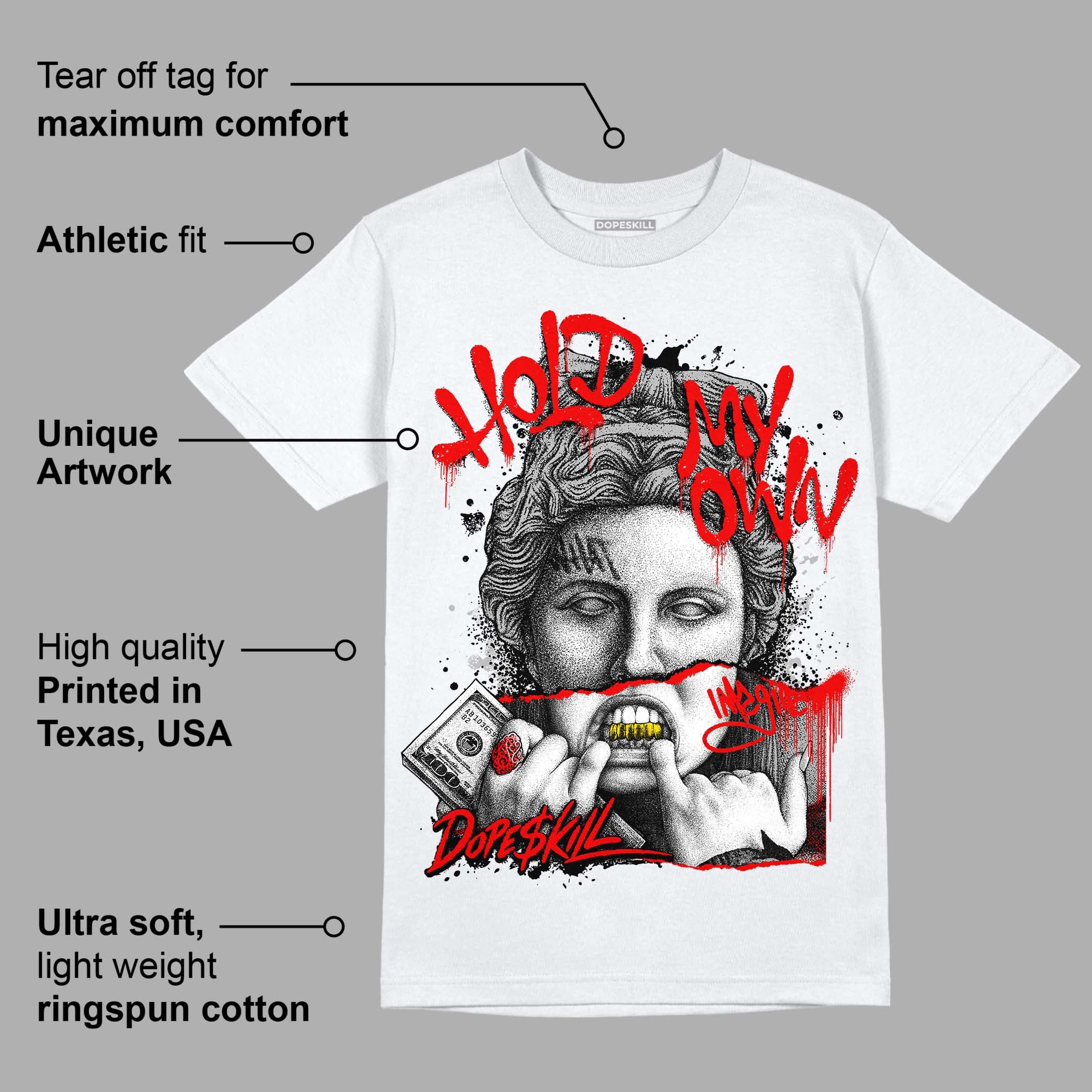 Dunk Low Panda White Black DopeSkill T-Shirt Hold My Own Graphic - Image 3