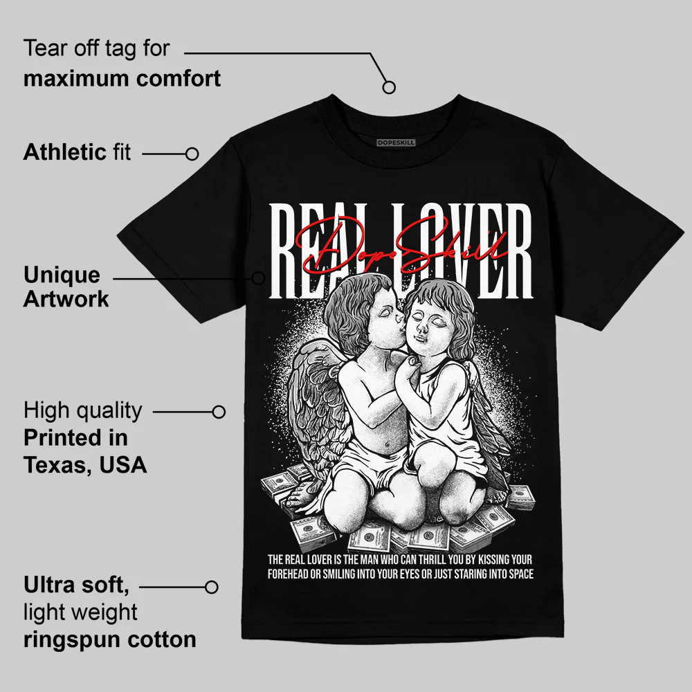 Dunk Low Panda White Black DopeSkill T-Shirt Real Lover Graphic - Image 3