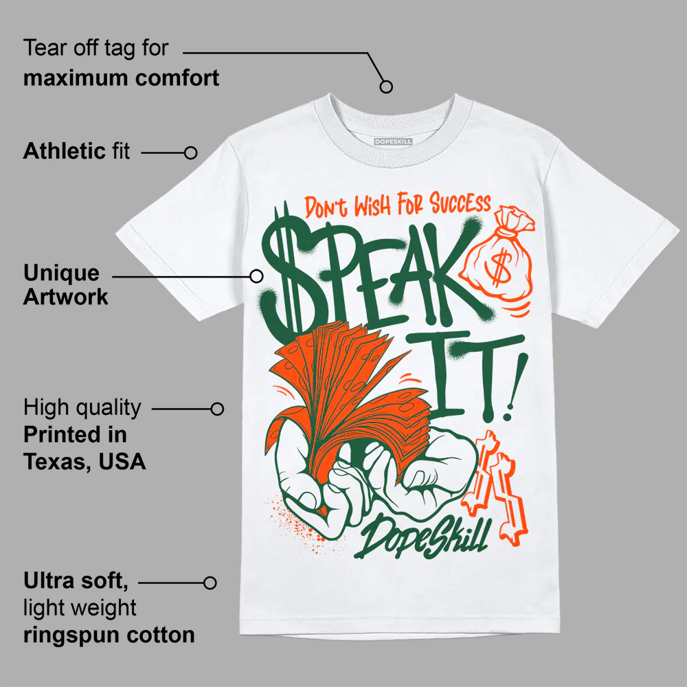 Dunk Team Dark Green Orange DopeSkill T-Shirt Speak It Graphic - Image 3