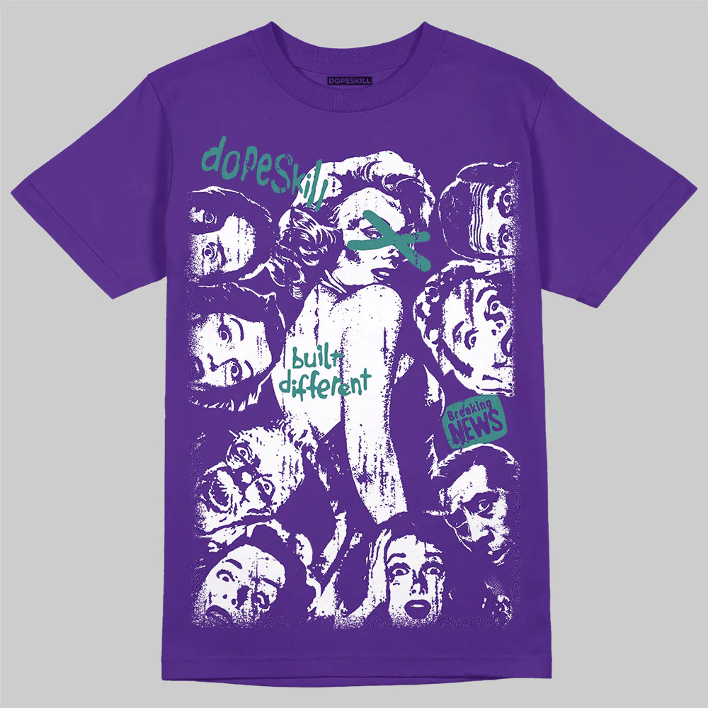 Grape 5s DopeSkill T-Shirt Built Different Graphic - Image 3