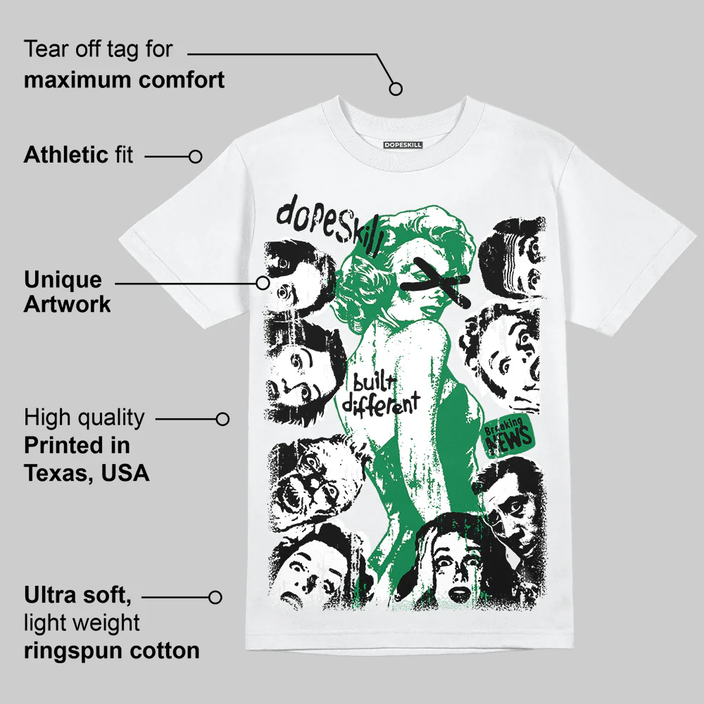 Green Collection DopeSkill T-Shirt Built Different Graphic - Image 4