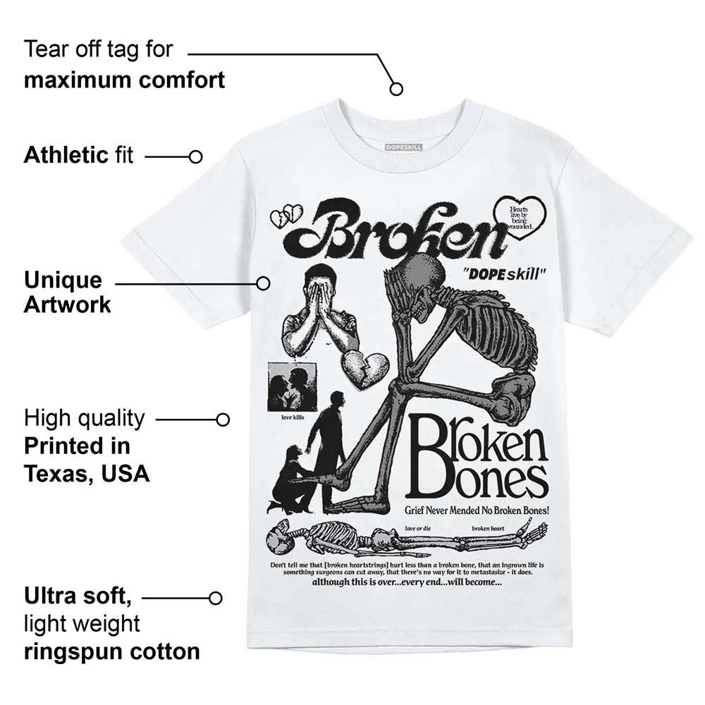Grey Collection DopeSkill T-Shirt Broken Bones Graphic - Image 3