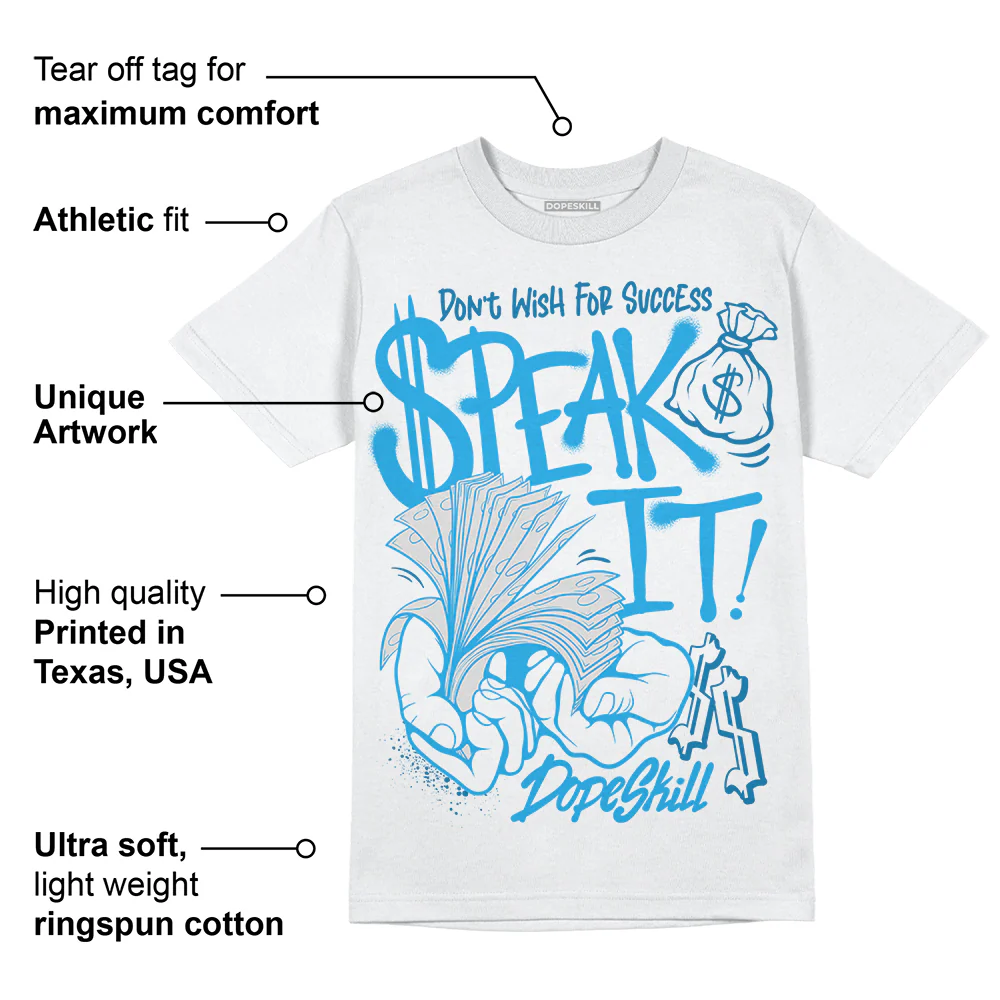 Military Blue 4s DopeSkill T-Shirt Speak It Graphic - Image 3