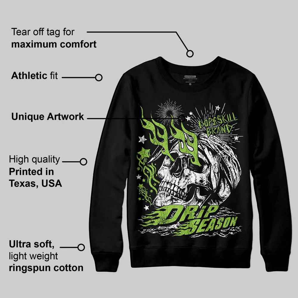 Neon Green Collection DopeSkill Sweatshirt Drip Season Graphic - Image 3