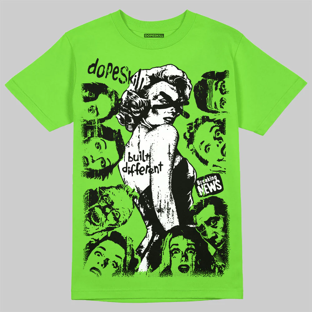 Neon Green Collection DopeSkill T-Shirt Built Different Graphic - Image 3