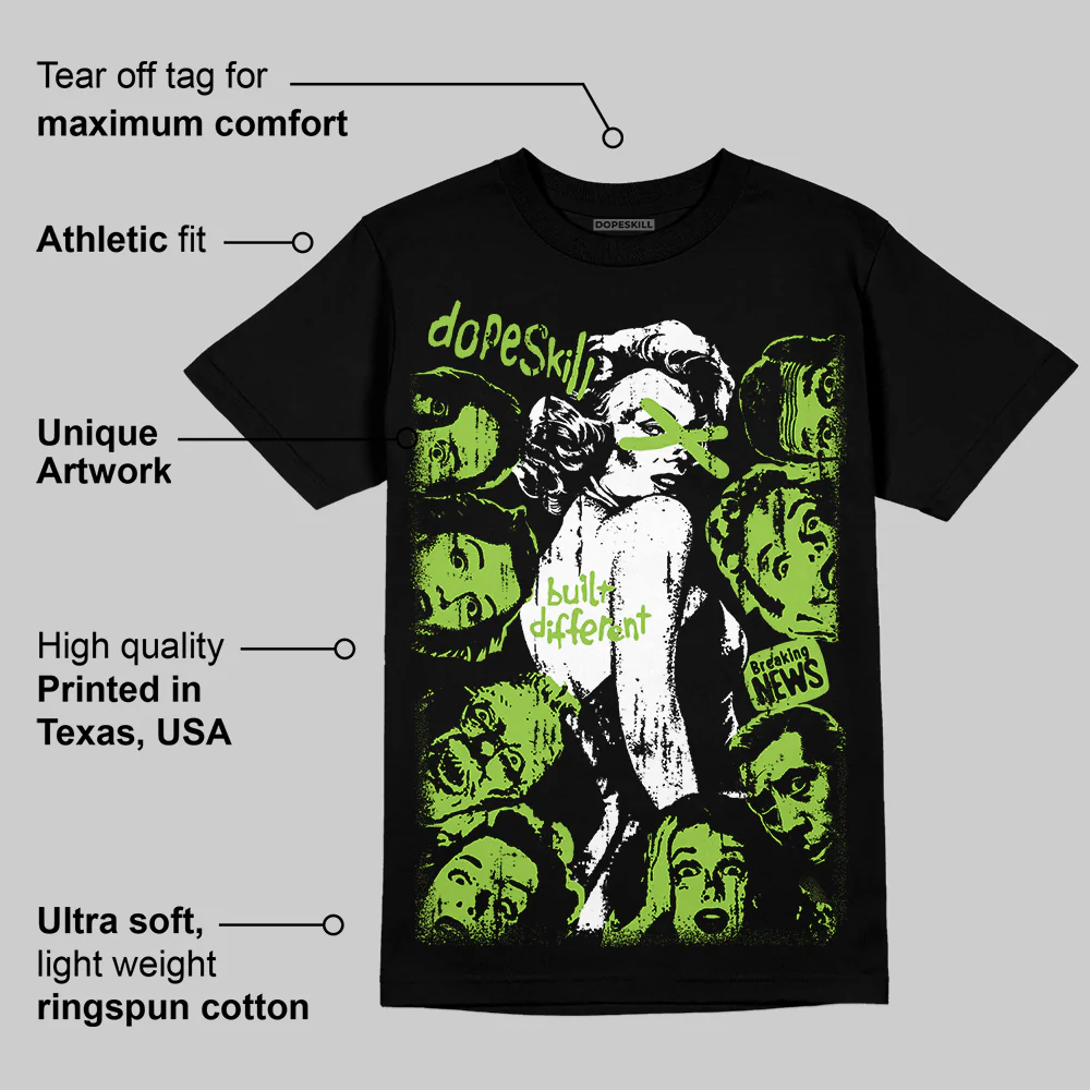 Neon Green Collection DopeSkill T-Shirt Built Different Graphic - Image 4