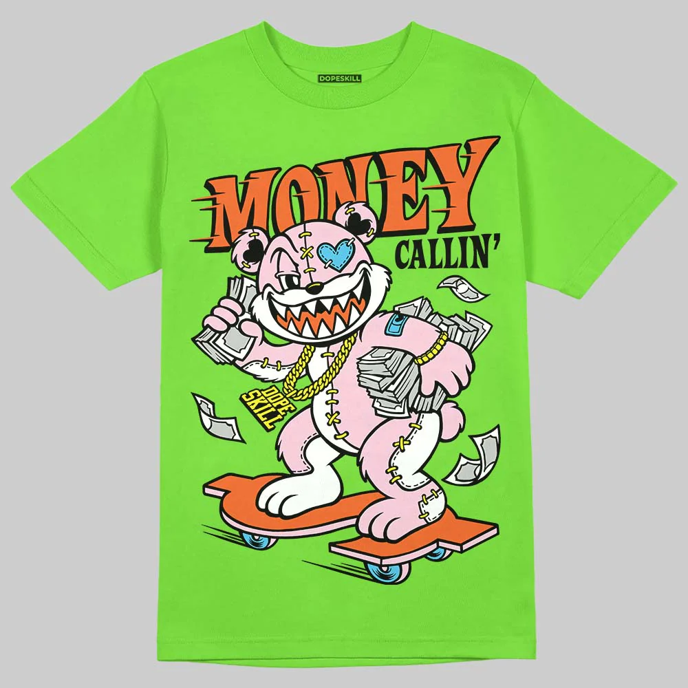 Neon Green Collection DopeSkill T-Shirt Money Callin' Graphic - Image 3