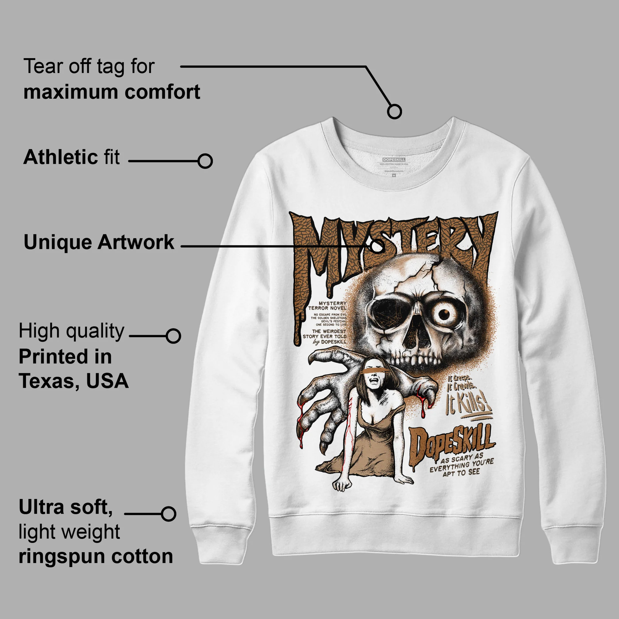 Palomino 3s DopeSkill Sweatshirt Mystery Ghostly Grasp Graphic - Image 3