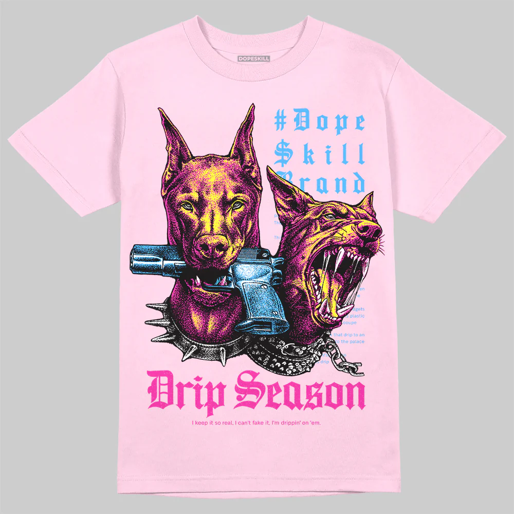 Pink 'New Drip Season' DopeSkill Graphic T-Shirt - Image 3