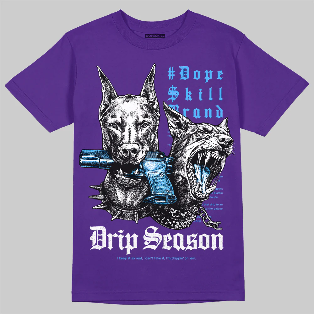 PURPLE 'New Drip Season' DopeSkill Graphic T-Shirt - Image 3