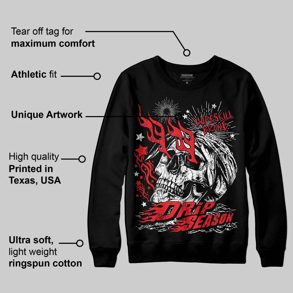 Red Collection DopeSkill Sweatshirt Drip Season Graphic - Image 4