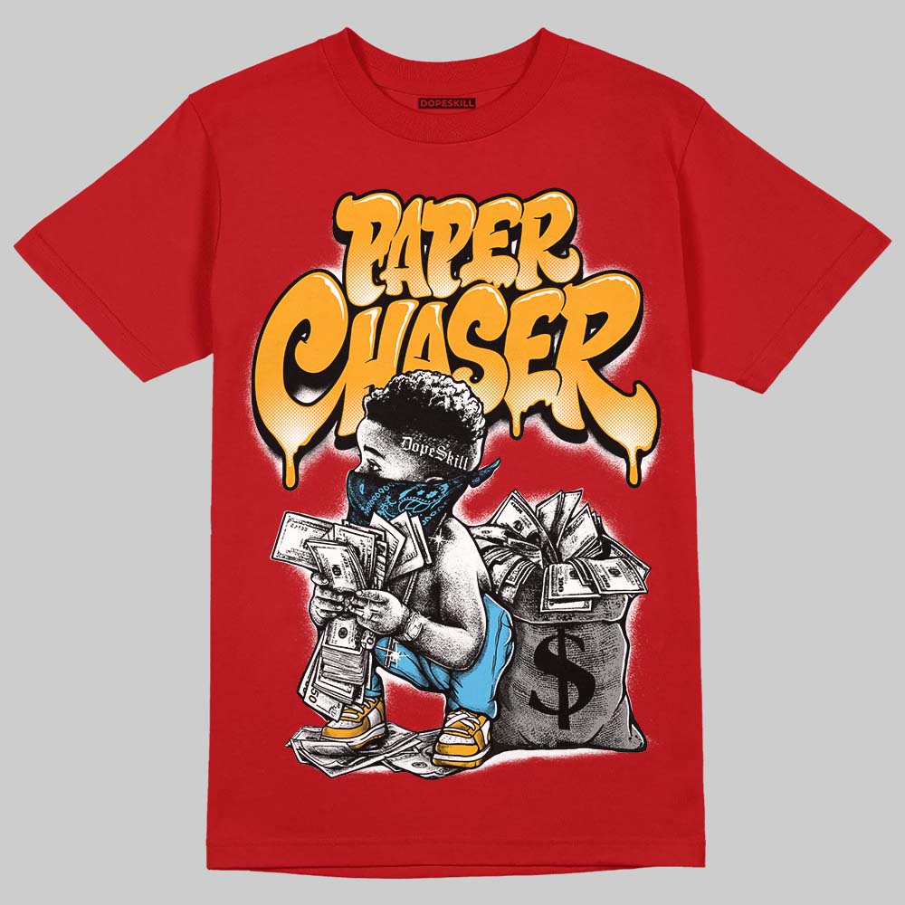 Red 'Paper Chaser Boy' DopeSkill Graphic T-Shirt - Image 3