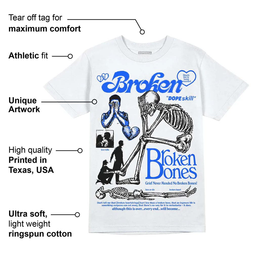 Royal Blue Collection DopeSkill T-Shirt Broken Bones Graphic - Image 3