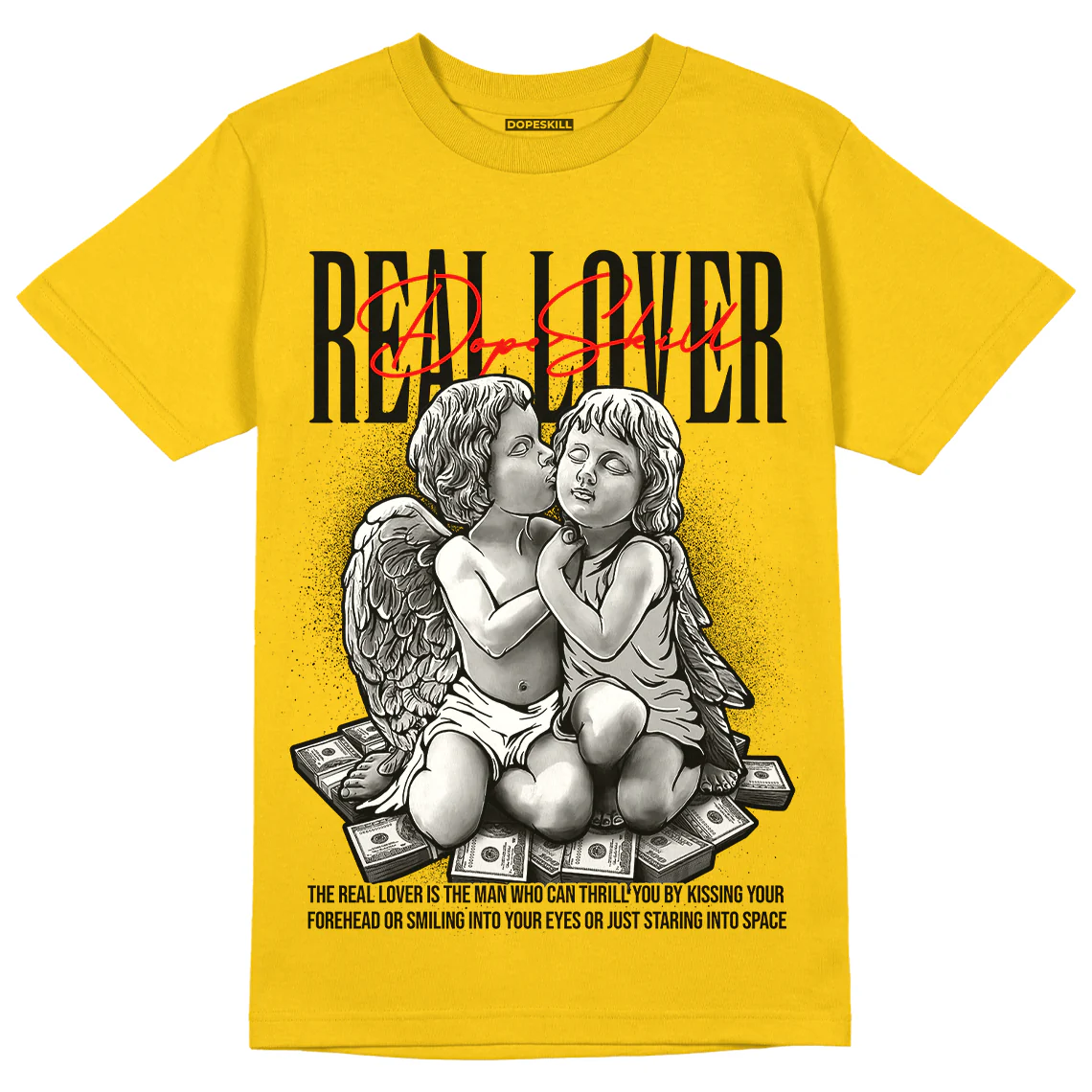 Black Tour Yellow AJ 4 Thunder DopeSkill Unisex T-Shirt Real Lover Graphic - Image 3