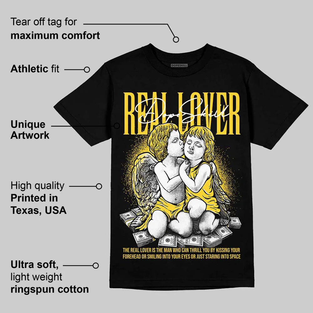 Black Tour Yellow AJ 4 Thunder DopeSkill Unisex T-Shirt Real Lover Graphic - Image 4
