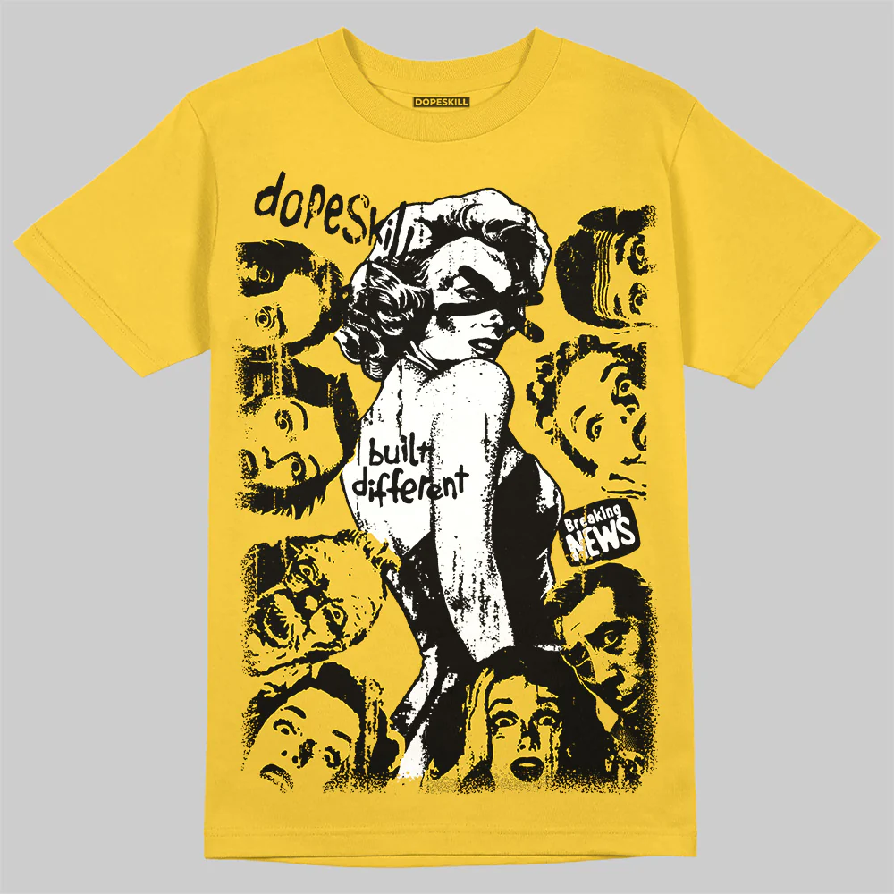 Yellow Collection DopeSkill T-Shirt Built Different Graphic - Image 3