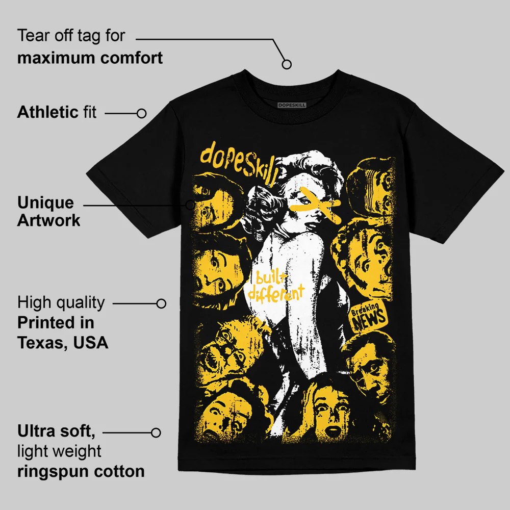 Yellow Collection DopeSkill T-Shirt Built Different Graphic - Image 4